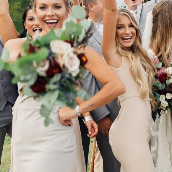 AMSALE Bella Bridesmaids “Sydney” Dress in “Fawn” - Picture 5 of 5